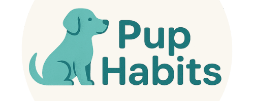 PupHabits logo featuring a modern dog silhouette and friendly brand lettering
